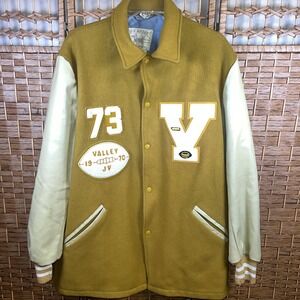 VTG Wool And Leather Deerfoot Sports Apparel Size 44 USA 70's Lettermen Jacket